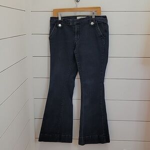 MIX IT size 12 blue denim flare jeans sailor style